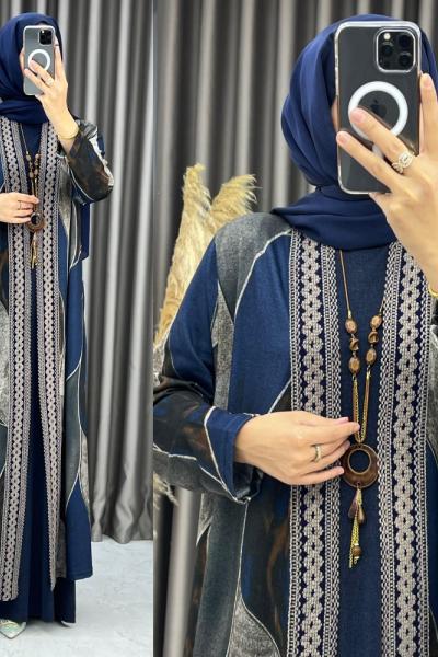 Billur Elbise Takım Lacivert